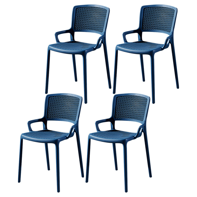 Contemporary Side Plastic Dining Room Chair Open Back Dining Side Chair for Home Use