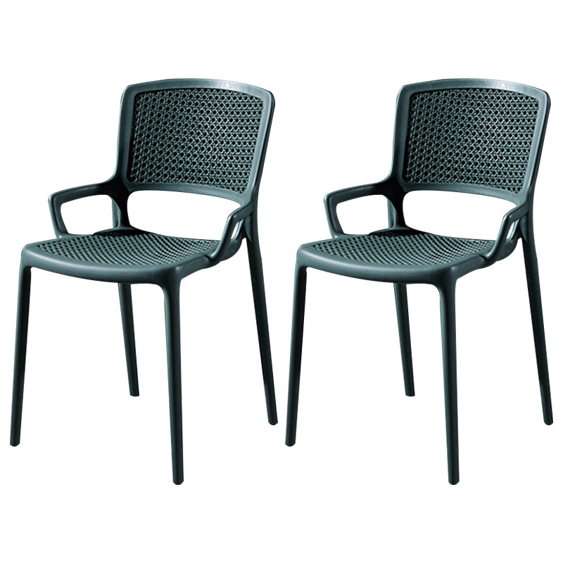 Contemporary Side Plastic Dining Room Chair Open Back Dining Side Chair for Home Use