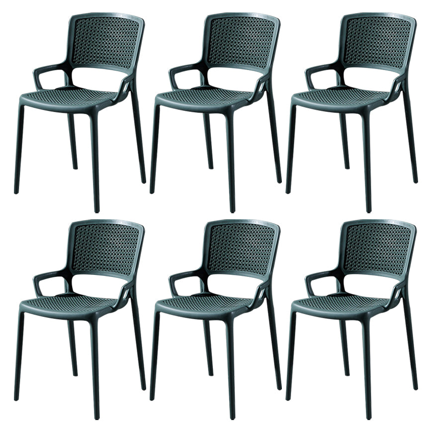 Contemporary Side Plastic Dining Room Chair Open Back Dining Side Chair for Home Use