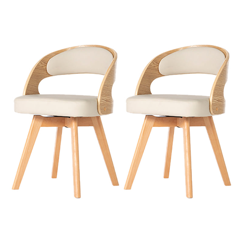 Silla de comedor moderna de madera con cojín de color, respaldo abierto, silla lateral para el hogar