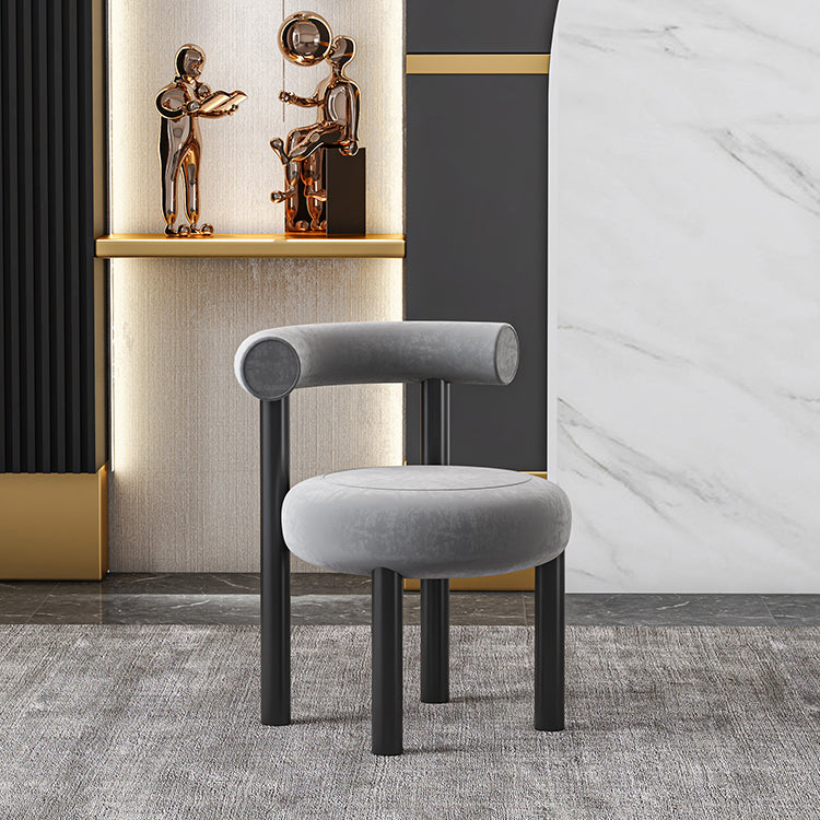 Silla de comedor moderna de seta redonda de 30 "h Silla lateral de comedor abierta para restaurante para restaurante