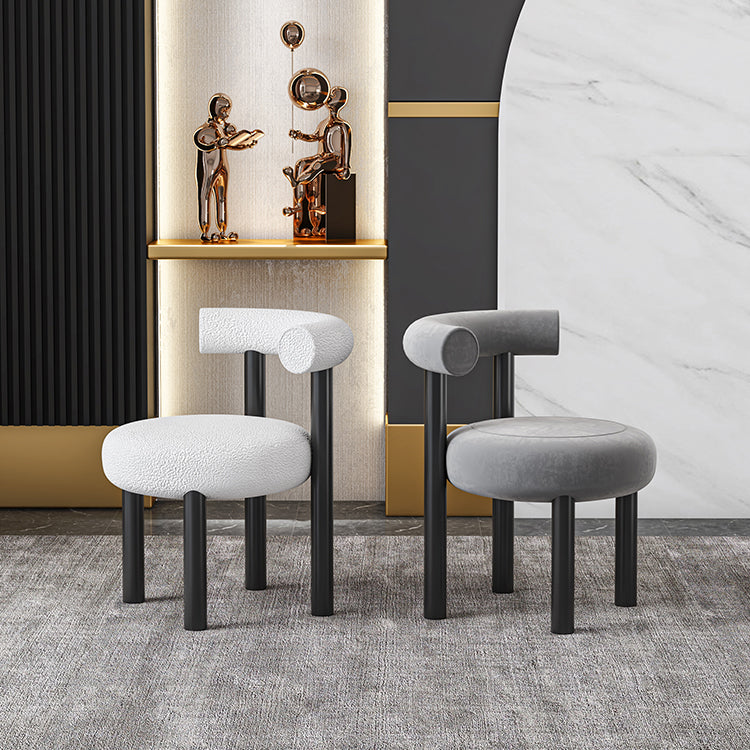 Silla de comedor moderna de seta redonda de 30 "h Silla lateral de comedor abierta para restaurante para restaurante