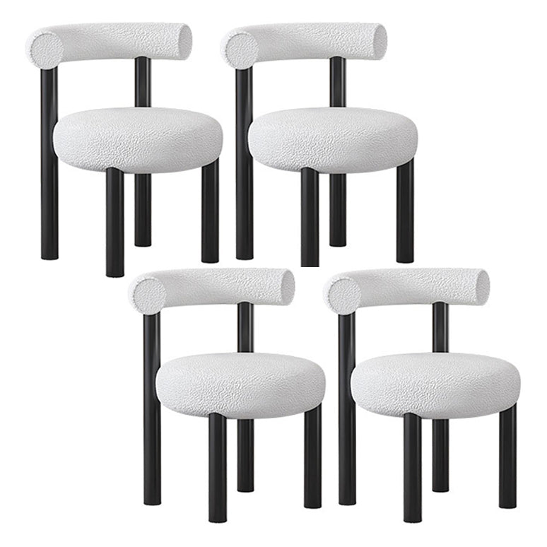 Silla de comedor moderna de seta redonda de 30 "h Silla lateral de comedor abierta para restaurante para restaurante