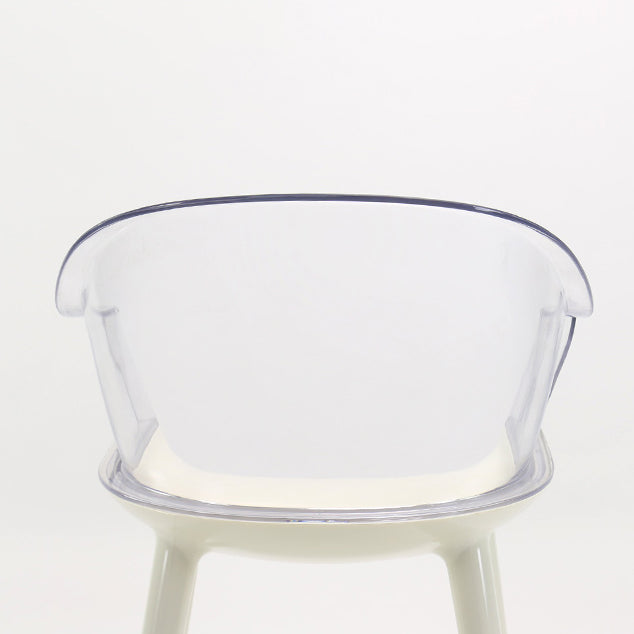 Glam Style Transparent Acrylic Arm Chair Multicolor Dining Arm Chair for Home
