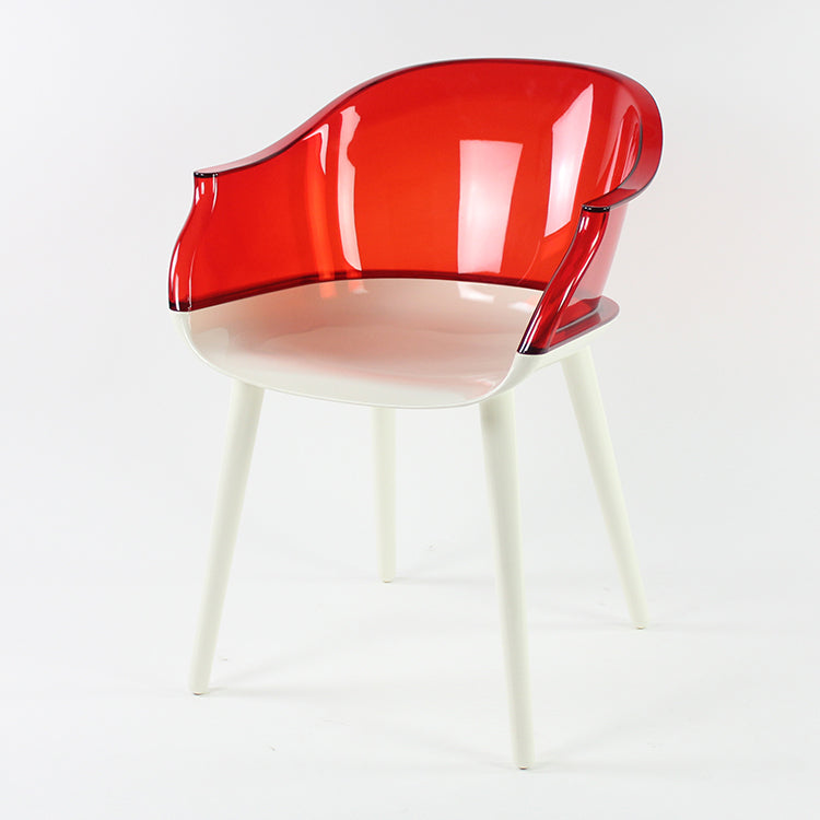 Glam Style Transparent Acrylic Arm Chair Multicolor Dining Arm Chair for Home