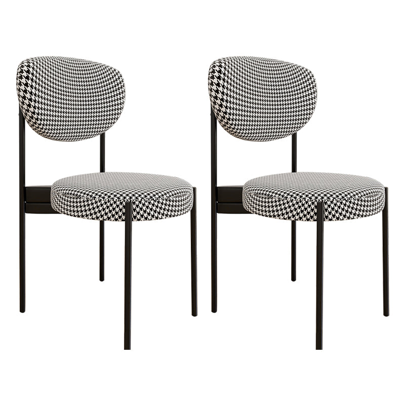 Chaise d'appoint en métal de Style Glam, finition mate, chaise de salle à manger à dossier ouvert pour usage domestique