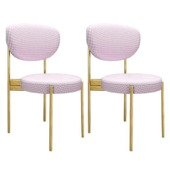 Chaise d'appoint en métal de Style Glam, finition mate, chaise de salle à manger à dossier ouvert pour usage domestique
