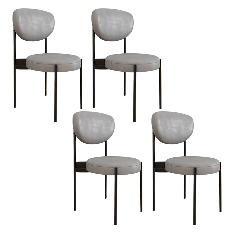 Chaise d'appoint en métal de Style Glam, finition mate, chaise de salle à manger à dossier ouvert pour usage domestique