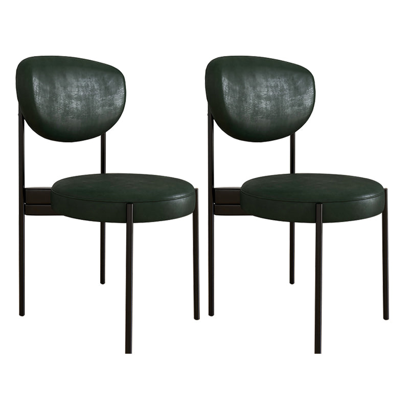 Chaise d'appoint en métal de Style Glam, finition mate, chaise de salle à manger à dossier ouvert pour usage domestique