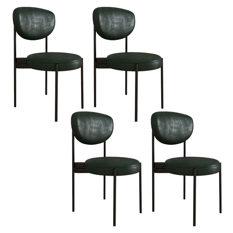 Chaise d'appoint en métal de Style Glam, finition mate, chaise de salle à manger à dossier ouvert pour usage domestique