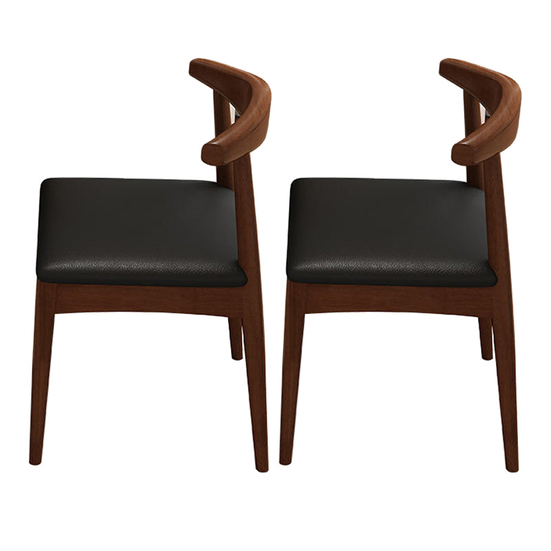 Ensemble de chaises en bois d'hévéa de style contemporain, chaises de cuisine et de salle à manger à dossier ouvert