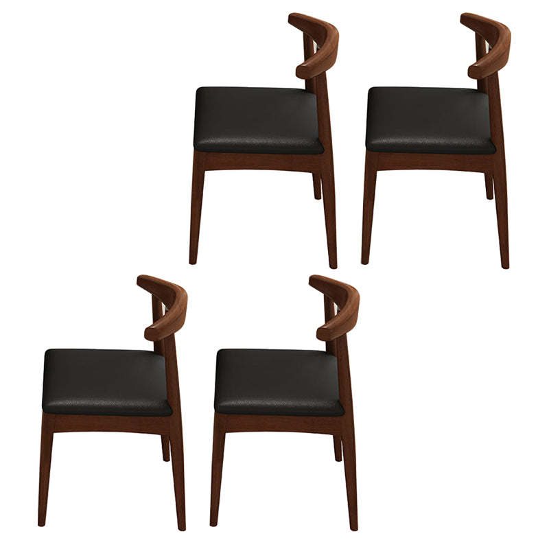 Ensemble de chaises en bois d'hévéa de style contemporain, chaises de cuisine et de salle à manger à dossier ouvert