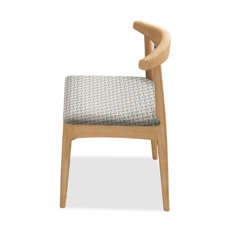 Ensemble de chaises en bois d'hévéa de style contemporain, chaises de cuisine et de salle à manger à dossier ouvert