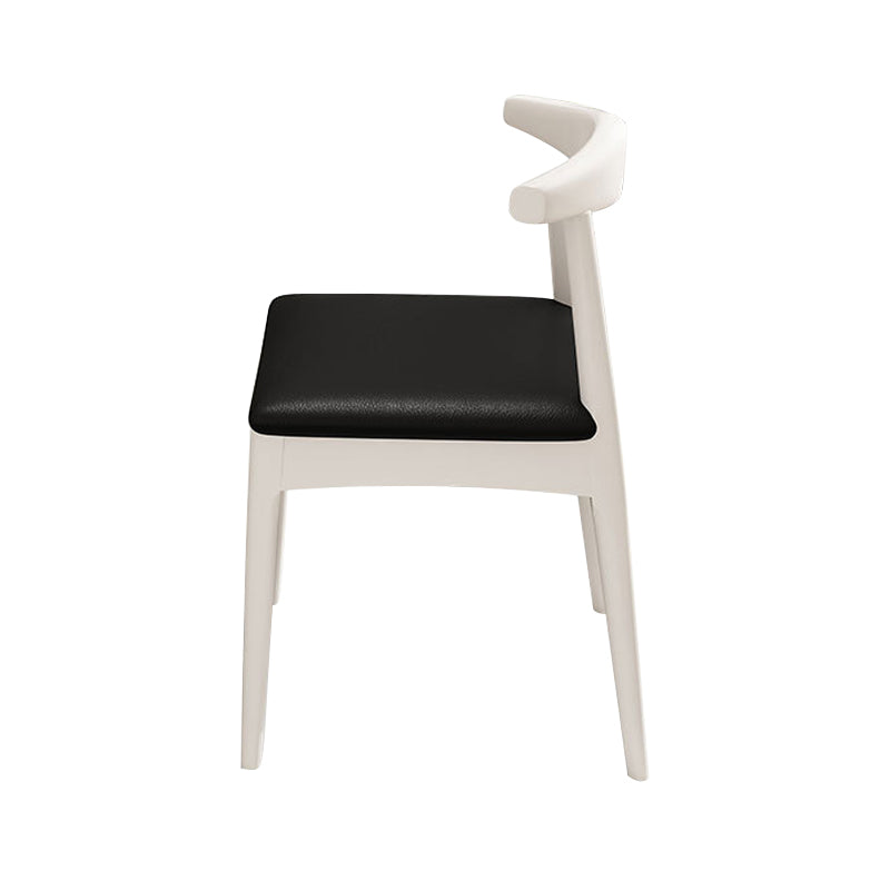Ensemble de chaises en bois d'hévéa de style contemporain, chaises de cuisine et de salle à manger à dossier ouvert