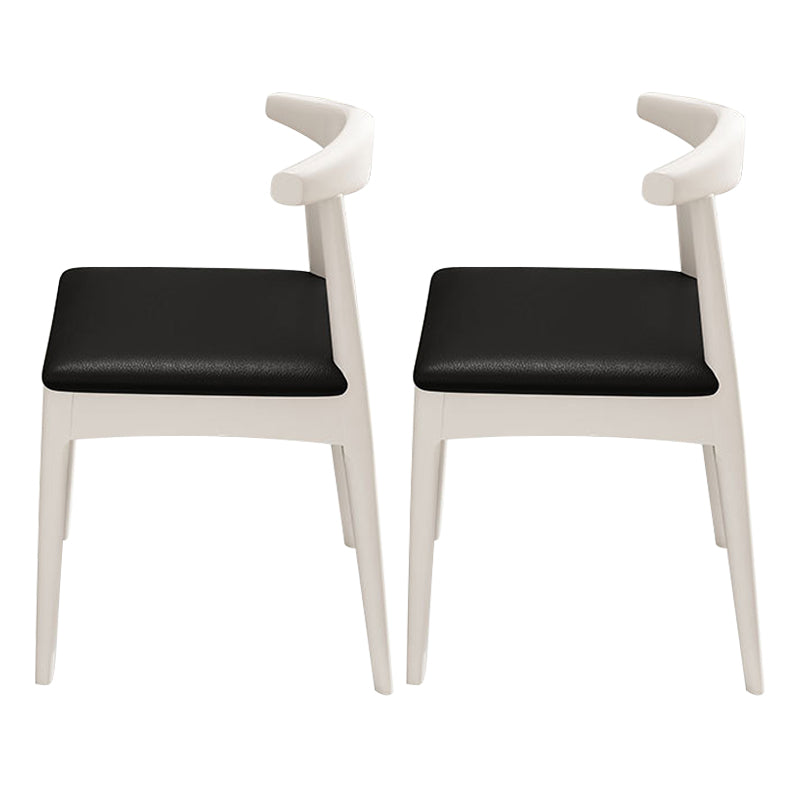 Ensemble de chaises en bois d'hévéa de style contemporain, chaises de cuisine et de salle à manger à dossier ouvert