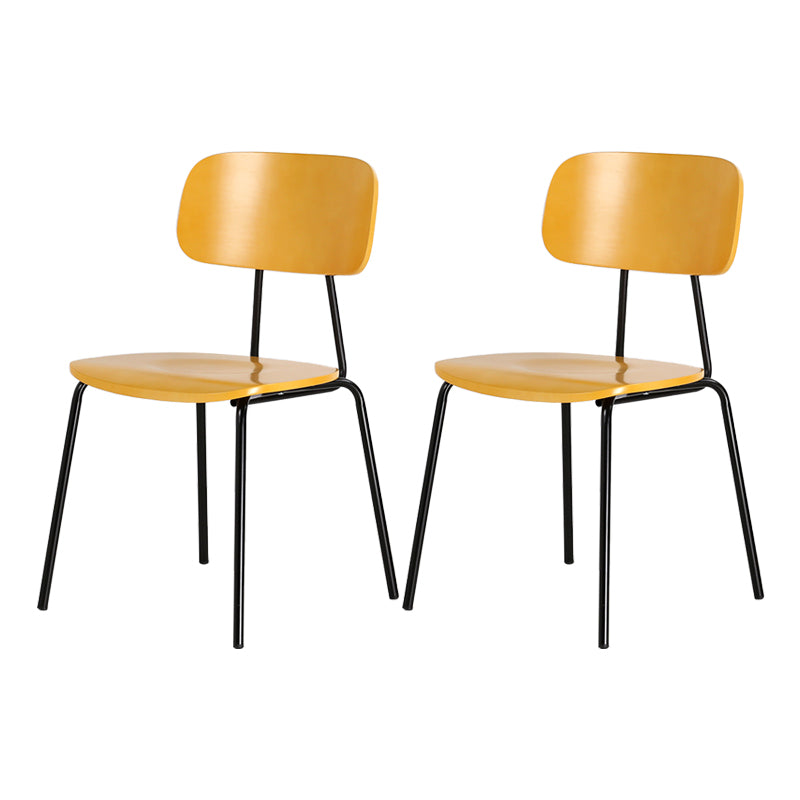 Metal Industrial Style Dining Side Chair Indoor Open Back Dining Side Chair