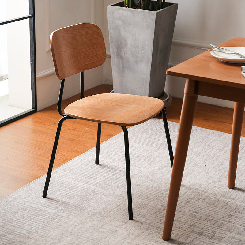 Metal Industrial Style Dining Side Chair Indoor Open Back Dining Side Chair