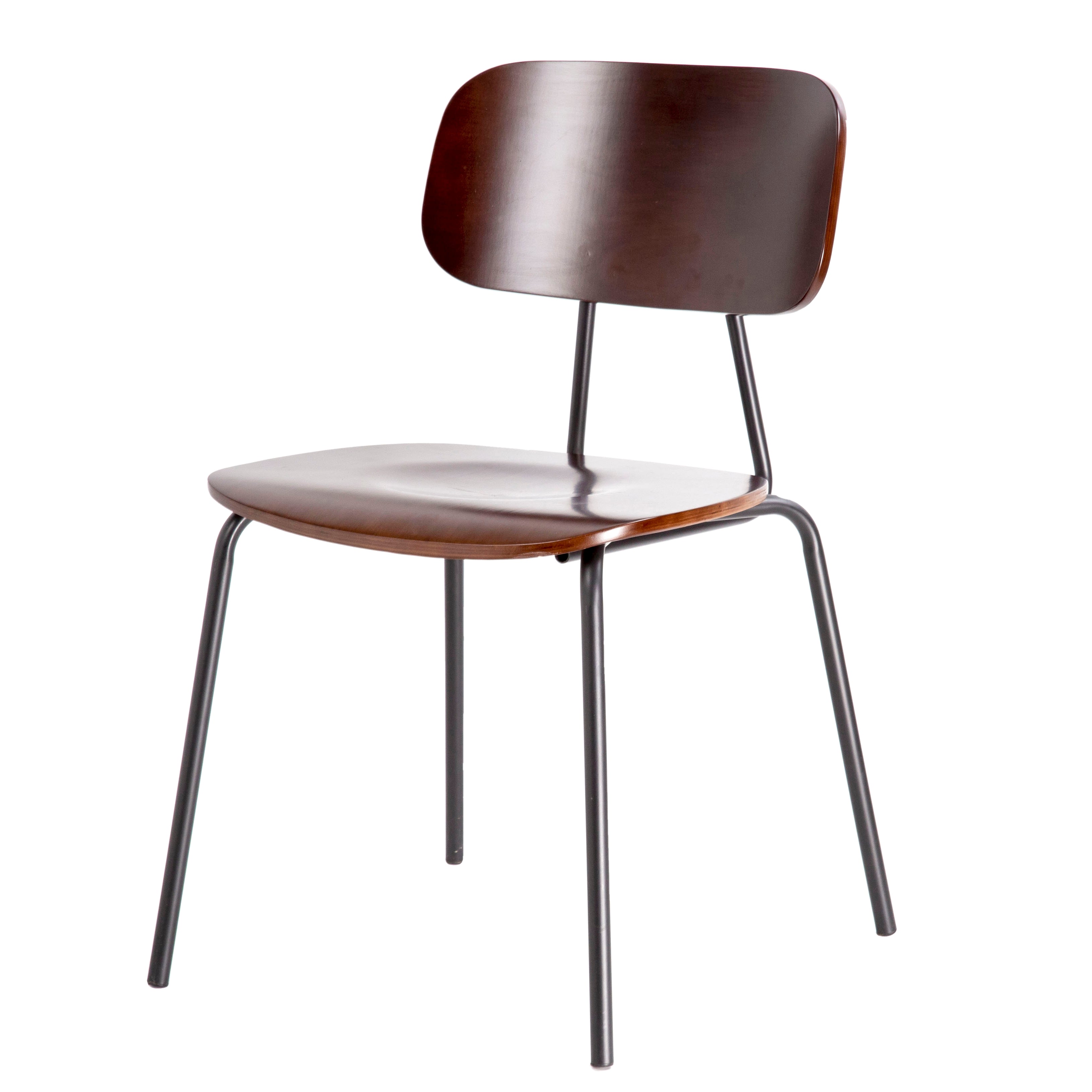 Metal Industrial Style Dining Side Chair Indoor Open Back Dining Side Chair