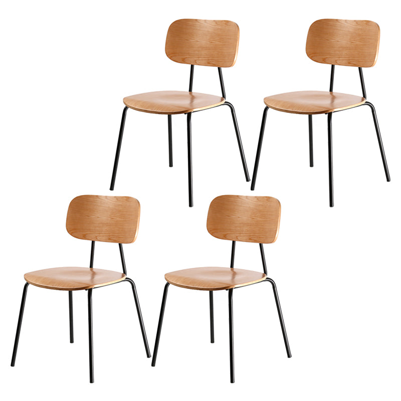 Metal Industrial Style Dining Side Chair Indoor Open Back Dining Side Chair