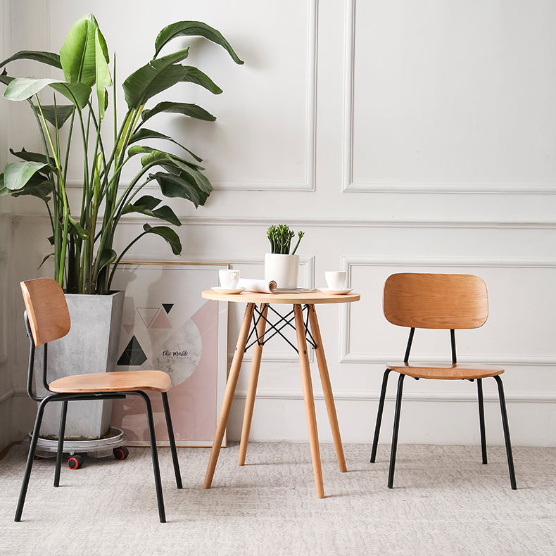 Metal Industrial Style Dining Side Chair Indoor Open Back Dining Side Chair