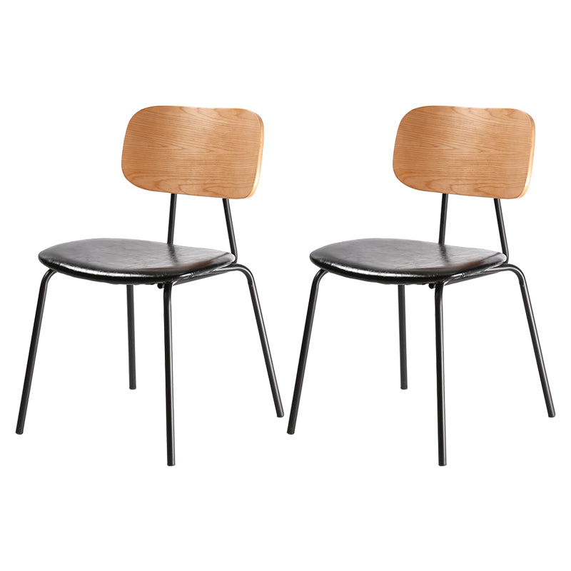 Metal Industrial Style Dining Side Chair Indoor Open Back Dining Side Chair