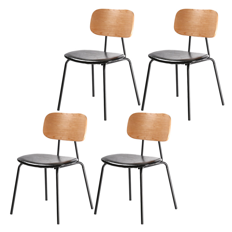 Metal Industrial Style Dining Side Chair Indoor Open Back Dining Side Chair