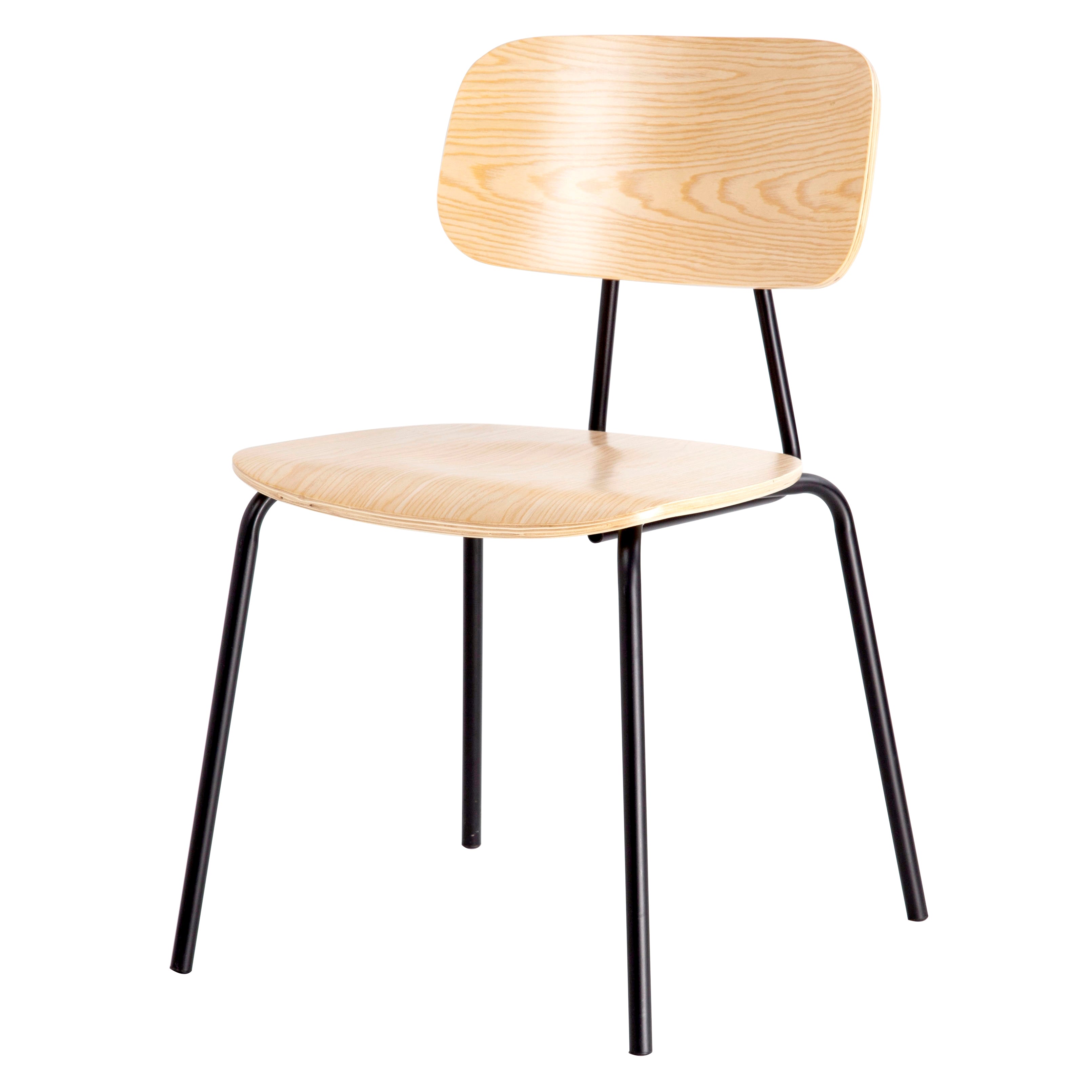 Metal Industrial Style Dining Side Chair Indoor Open Back Dining Side Chair