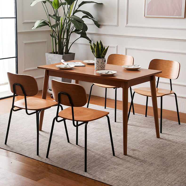 Metal Industrial Style Dining Side Chair Indoor Open Back Dining Side Chair