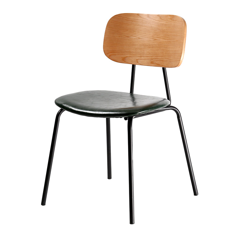 Metal Industrial Style Dining Side Chair Indoor Open Back Dining Side Chair