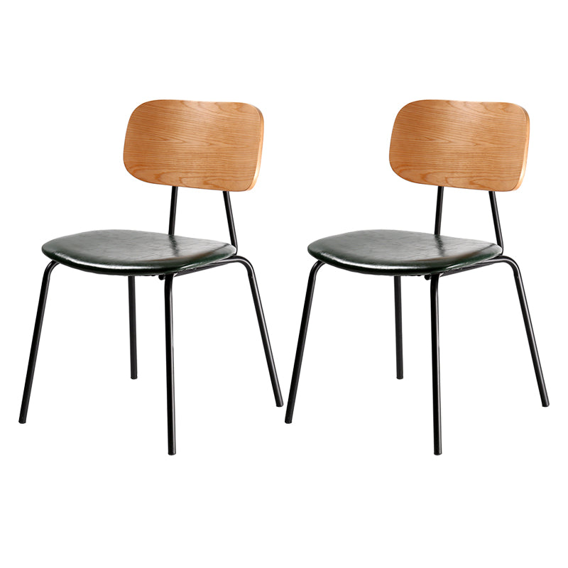 Metal Industrial Style Dining Side Chair Indoor Open Back Dining Side Chair