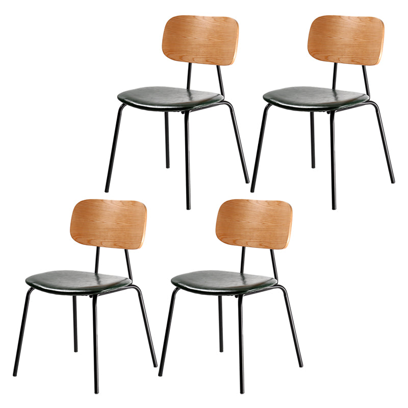 Metal Industrial Style Dining Side Chair Indoor Open Back Dining Side Chair