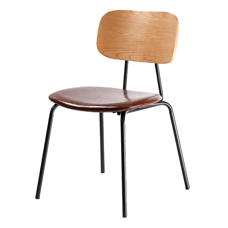 Metal Industrial Style Dining Side Chair Indoor Open Back Dining Side Chair