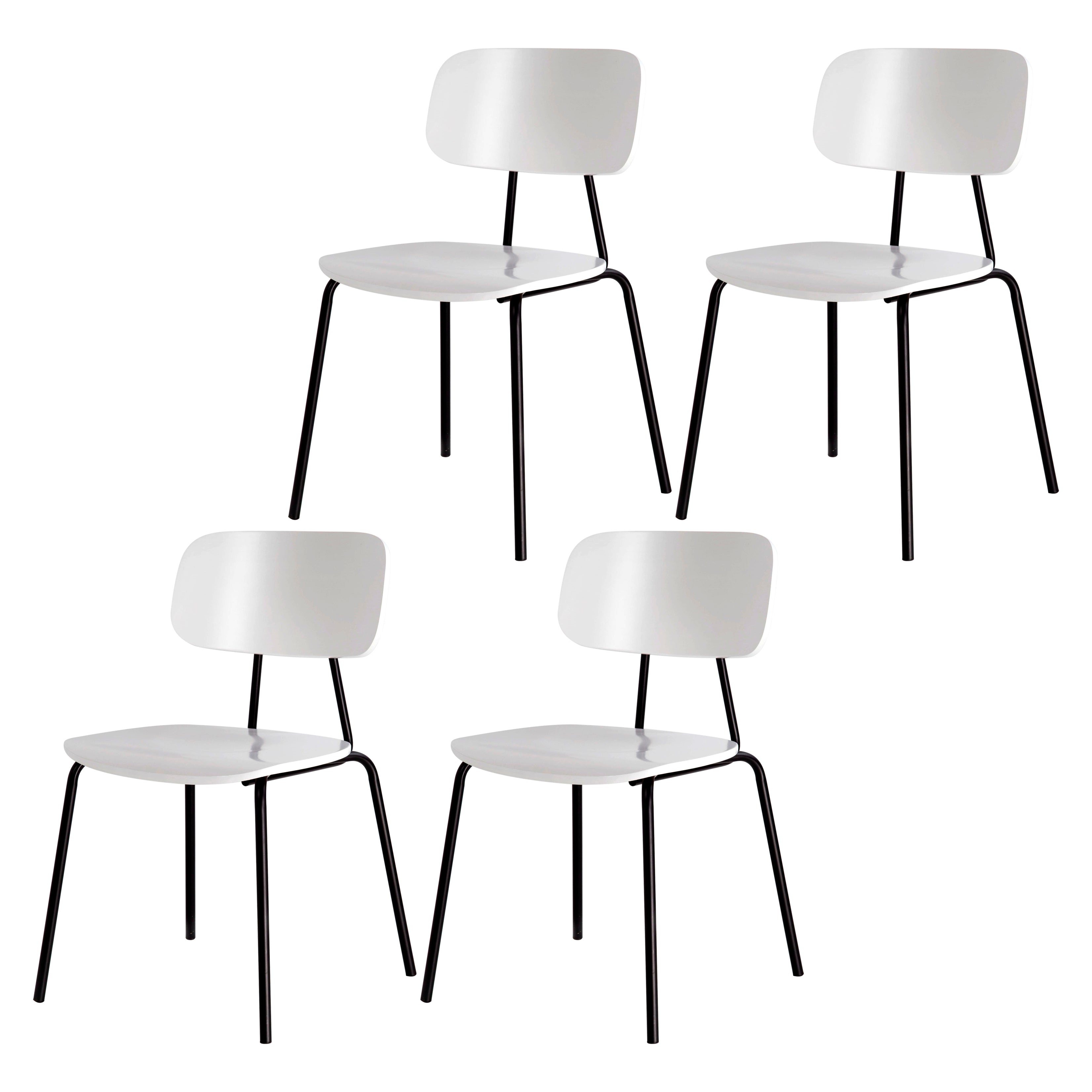 Metal Industrial Style Dining Side Chair Indoor Open Back Dining Side Chair