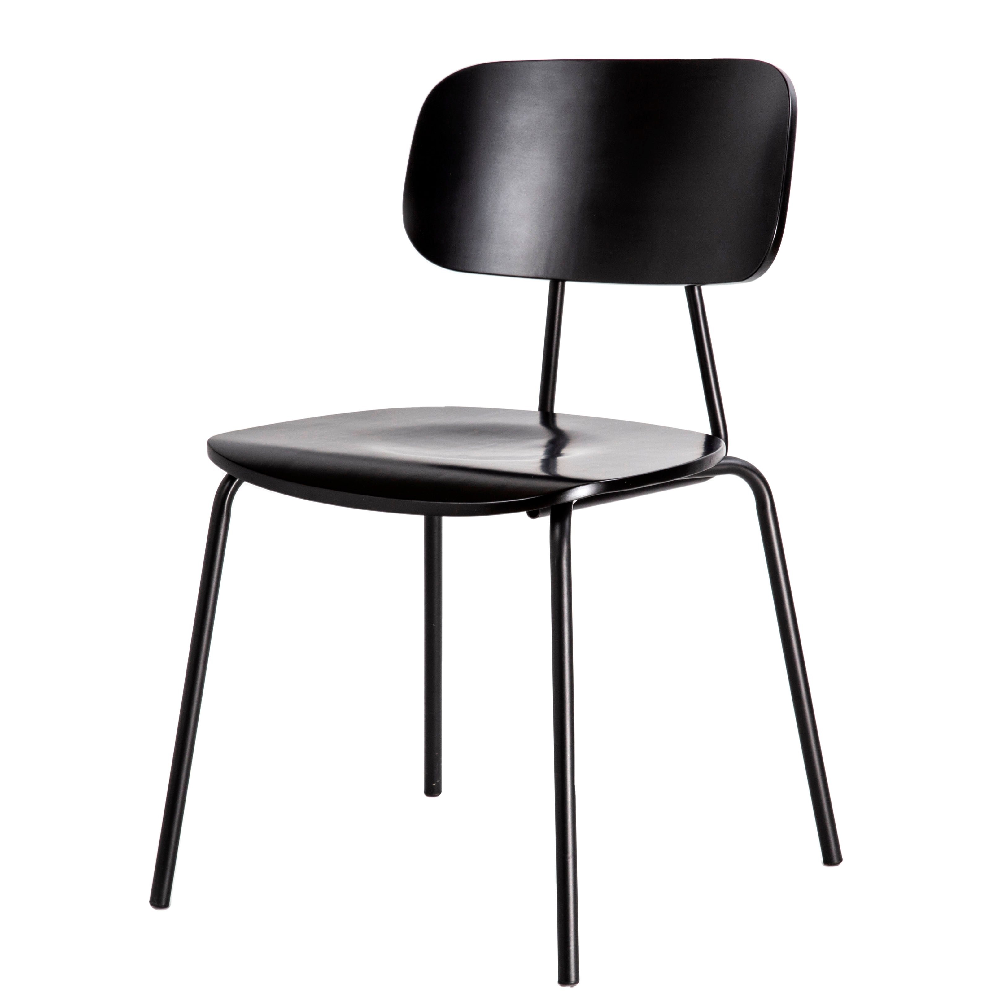 Metal Industrial Style Dining Side Chair Indoor Open Back Dining Side Chair