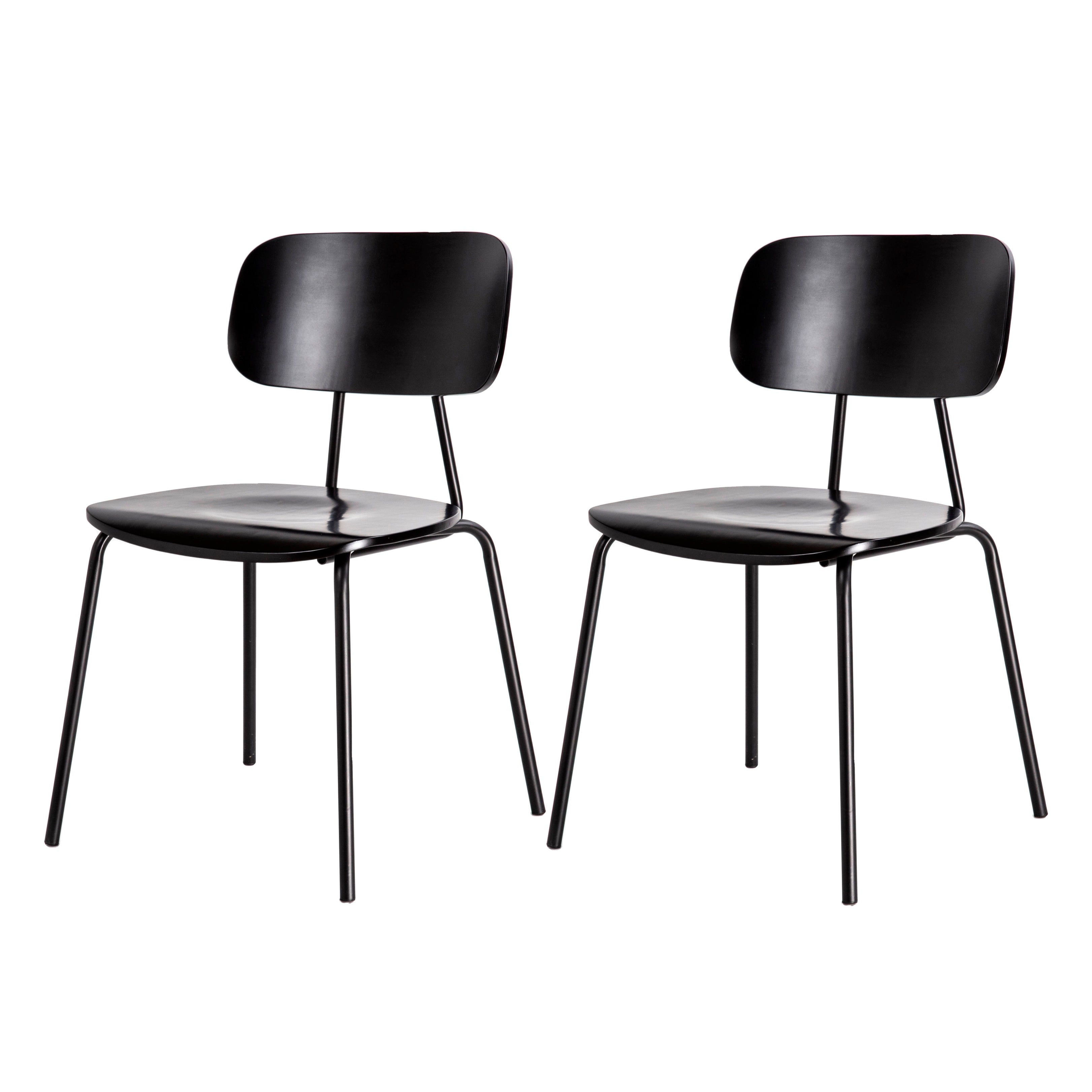 Metal Industrial Style Dining Side Chair Indoor Open Back Dining Side Chair