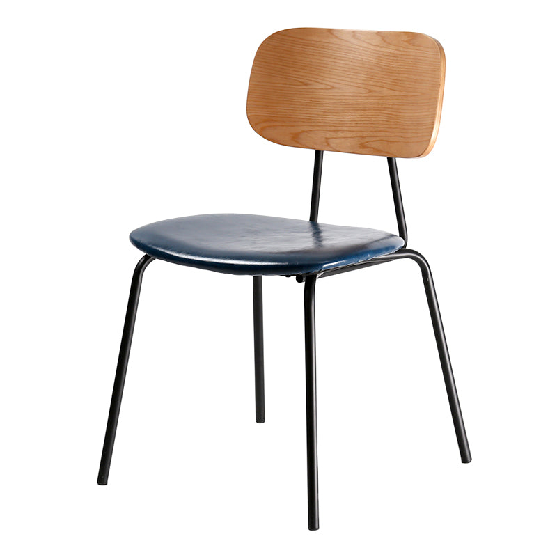 Metal Industrial Style Dining Side Chair Indoor Open Back Dining Side Chair