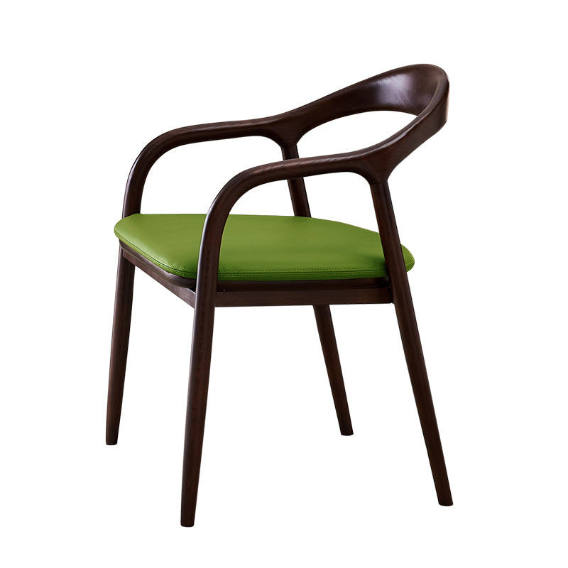 Silla de comedor minimalista con respaldo de apertura de cocina de madera maciza
