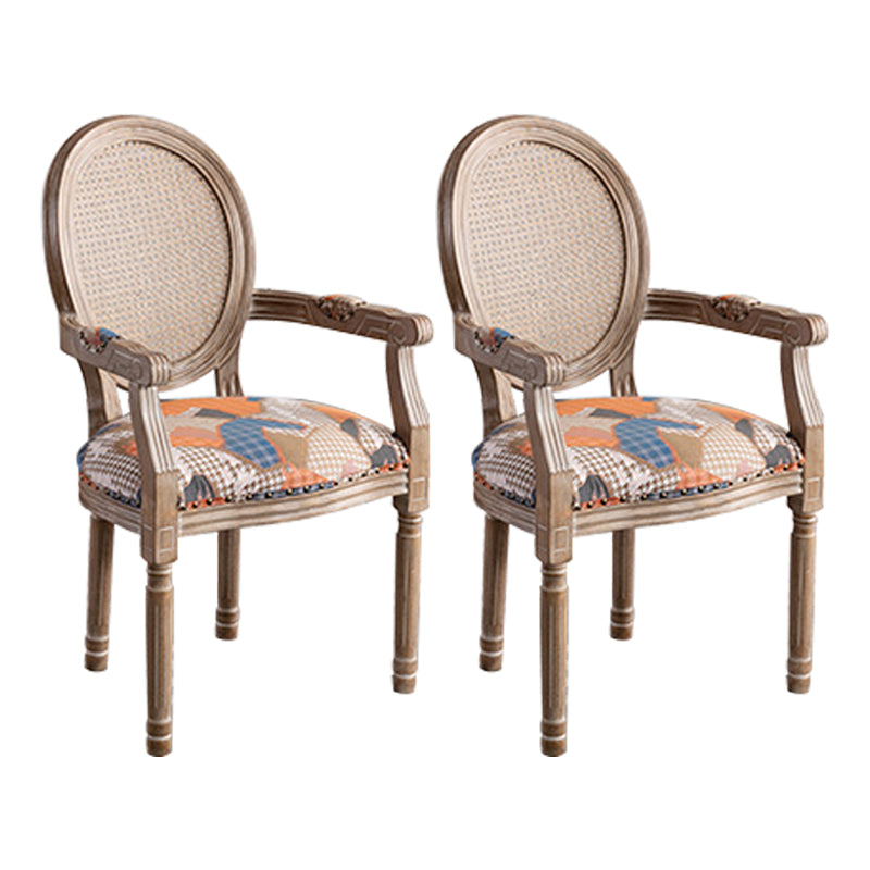 Solid Wood Farmhouse Dining Room Chair Matte Finish King Louis Back Side Chair