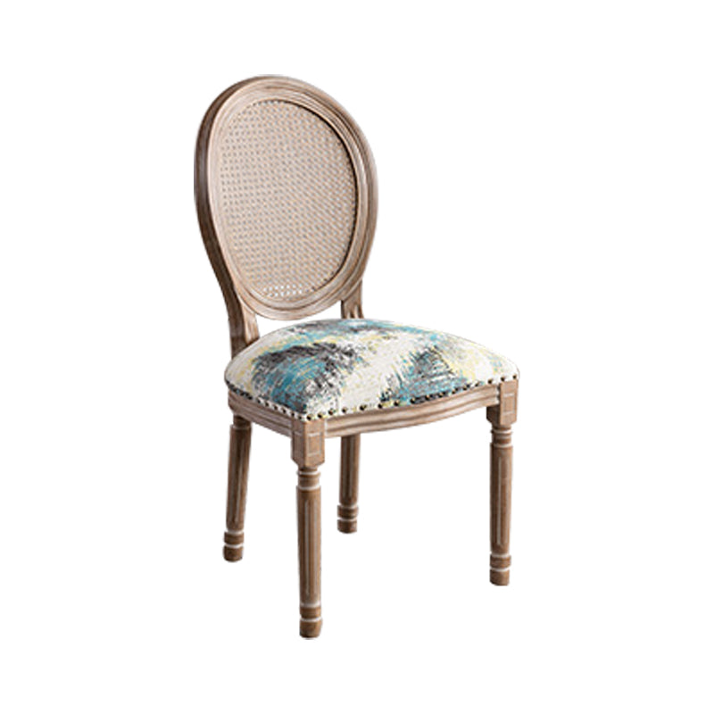 Solid Wood Farmhouse Dining Room Chair Matte Finish King Louis Back Side Chair