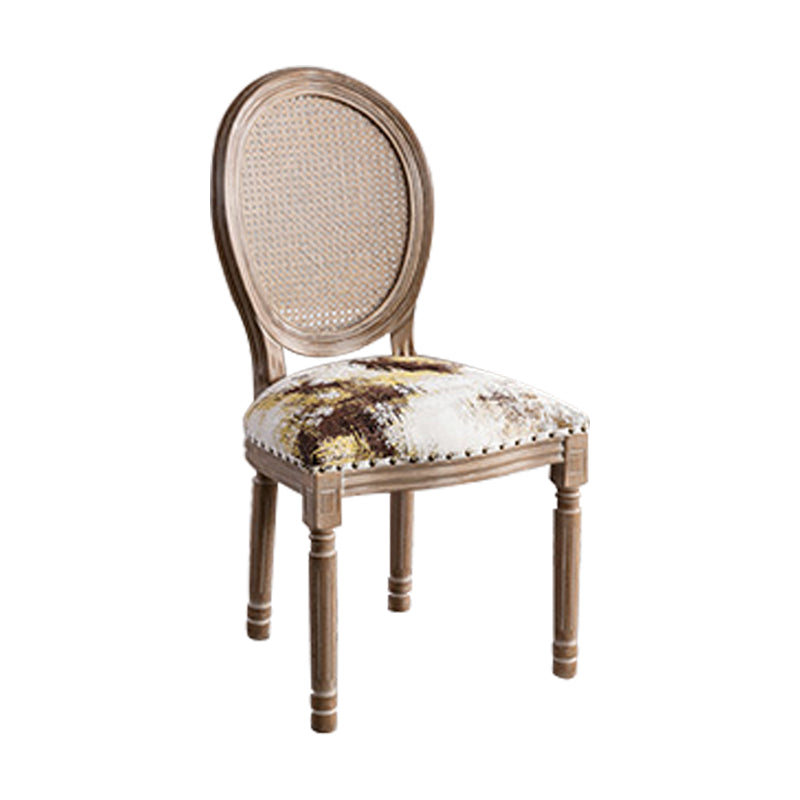 Solid Wood Farmhouse Dining Room Chair Matte Finish King Louis Back Side Chair