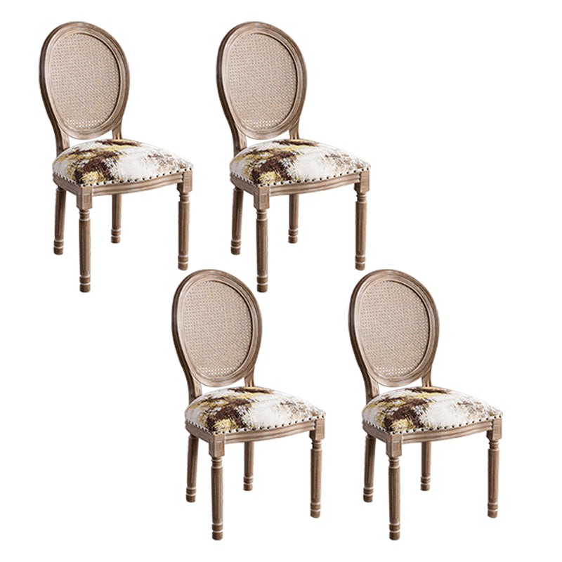 Solid Wood Farmhouse Dining Room Chair Matte Finish King Louis Back Side Chair