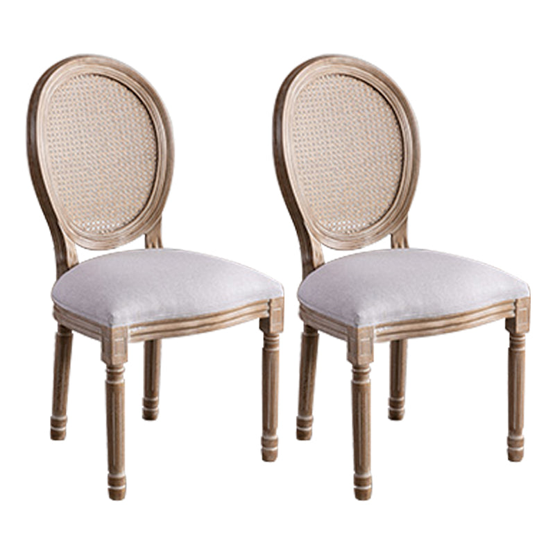 Solid Wood Farmhouse Dining Room Chair Matte Finish King Louis Back Side Chair