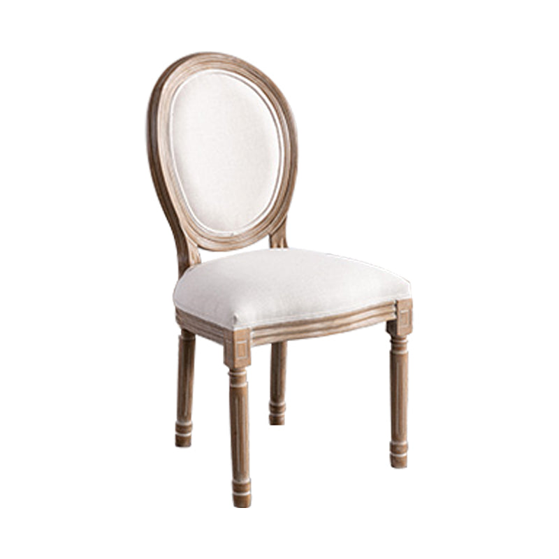 Solid Wood Farmhouse Dining Room Chair Matte Finish King Louis Back Side Chair