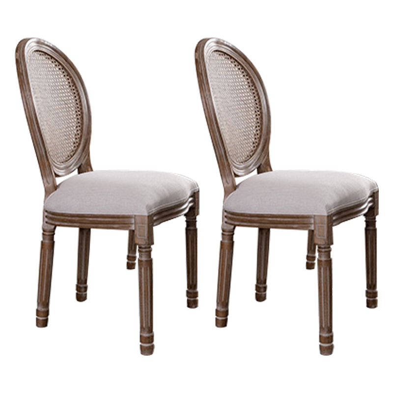 Solid Wood Farmhouse Dining Room Chair Matte Finish King Louis Back Side Chair