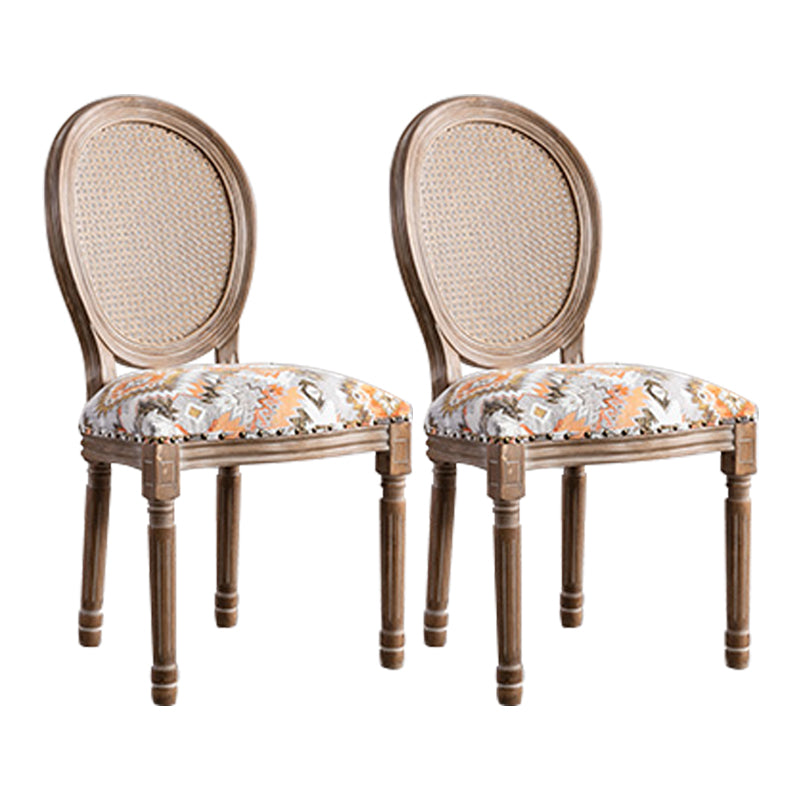 Solid Wood Farmhouse Dining Room Chair Matte Finish King Louis Back Side Chair