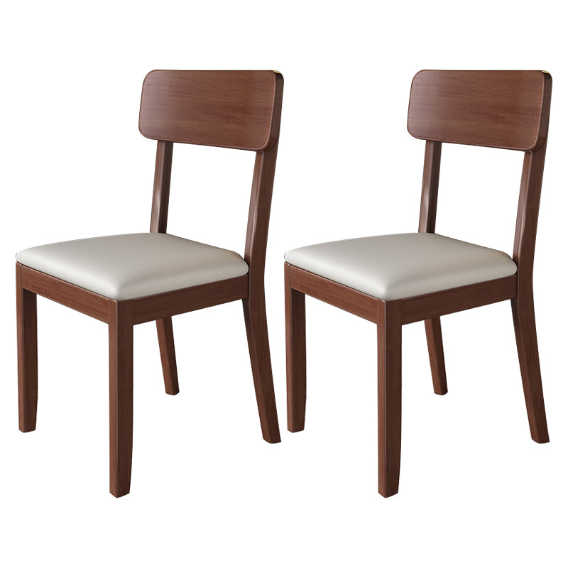 Chaise de salle à manger carrée de cuisine moderne, chaise sans bras latérale à dossier ouvert