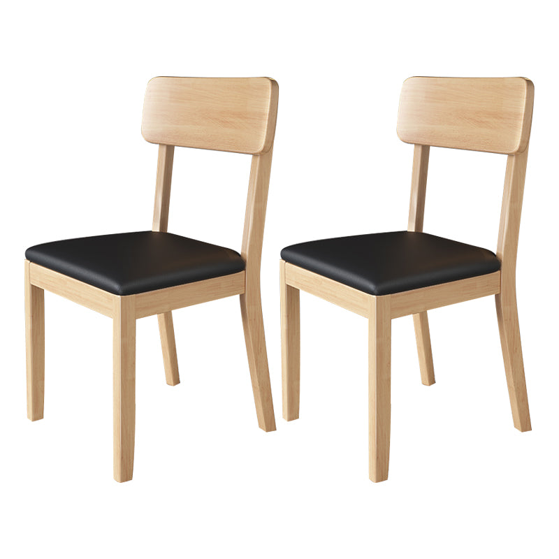 Chaise de salle à manger carrée de cuisine moderne, chaise sans bras latérale à dossier ouvert