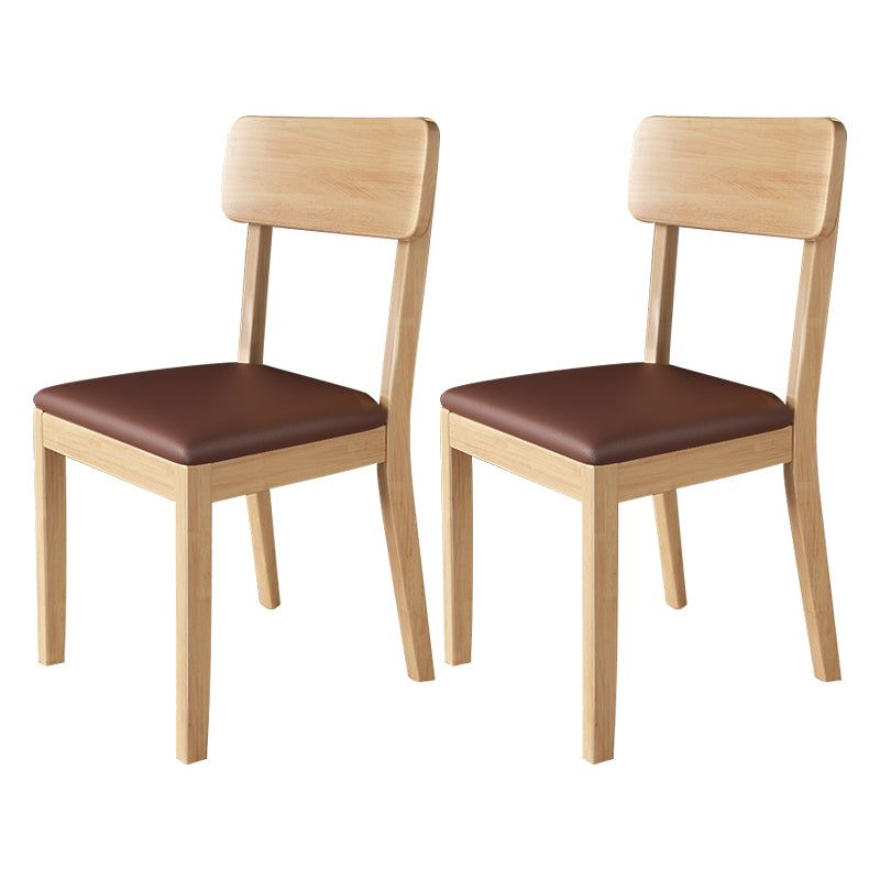 Chaise de salle à manger carrée de cuisine moderne, chaise sans bras latérale à dossier ouvert