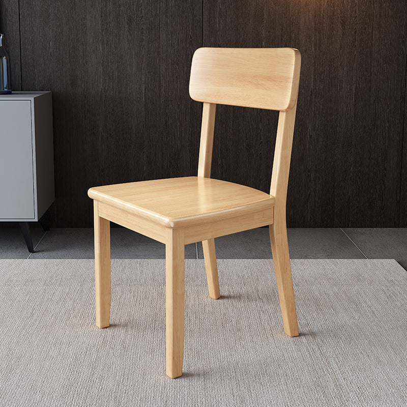 Chaise de salle à manger carrée de cuisine moderne, chaise sans bras latérale à dossier ouvert