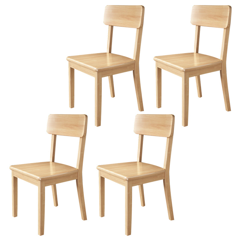 Chaise de salle à manger carrée de cuisine moderne, chaise sans bras latérale à dossier ouvert